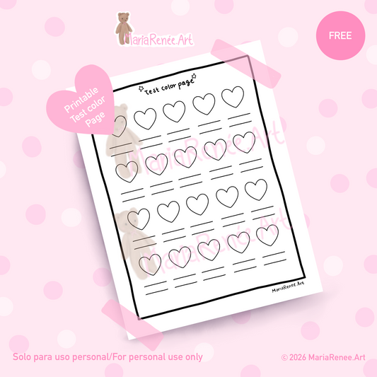 Hoja para prueba de color gratis