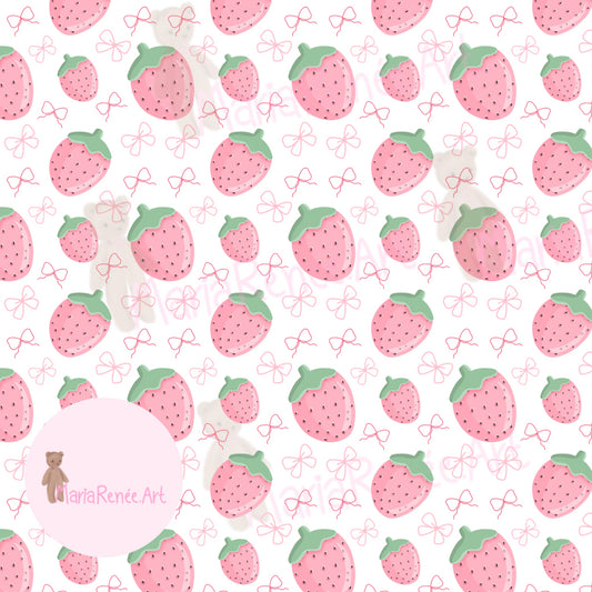 Patrón fresas y moños