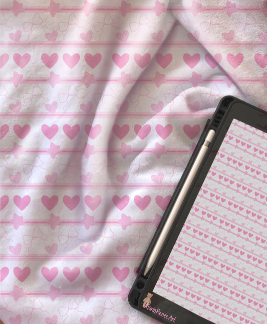 Patrón corazones y estrellas