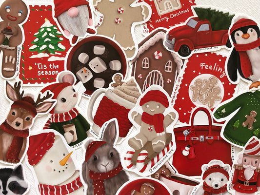 Paquete de stickers Navidad clásica