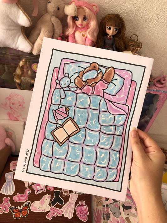 Hoja para colorear “Nap time” para imprimir