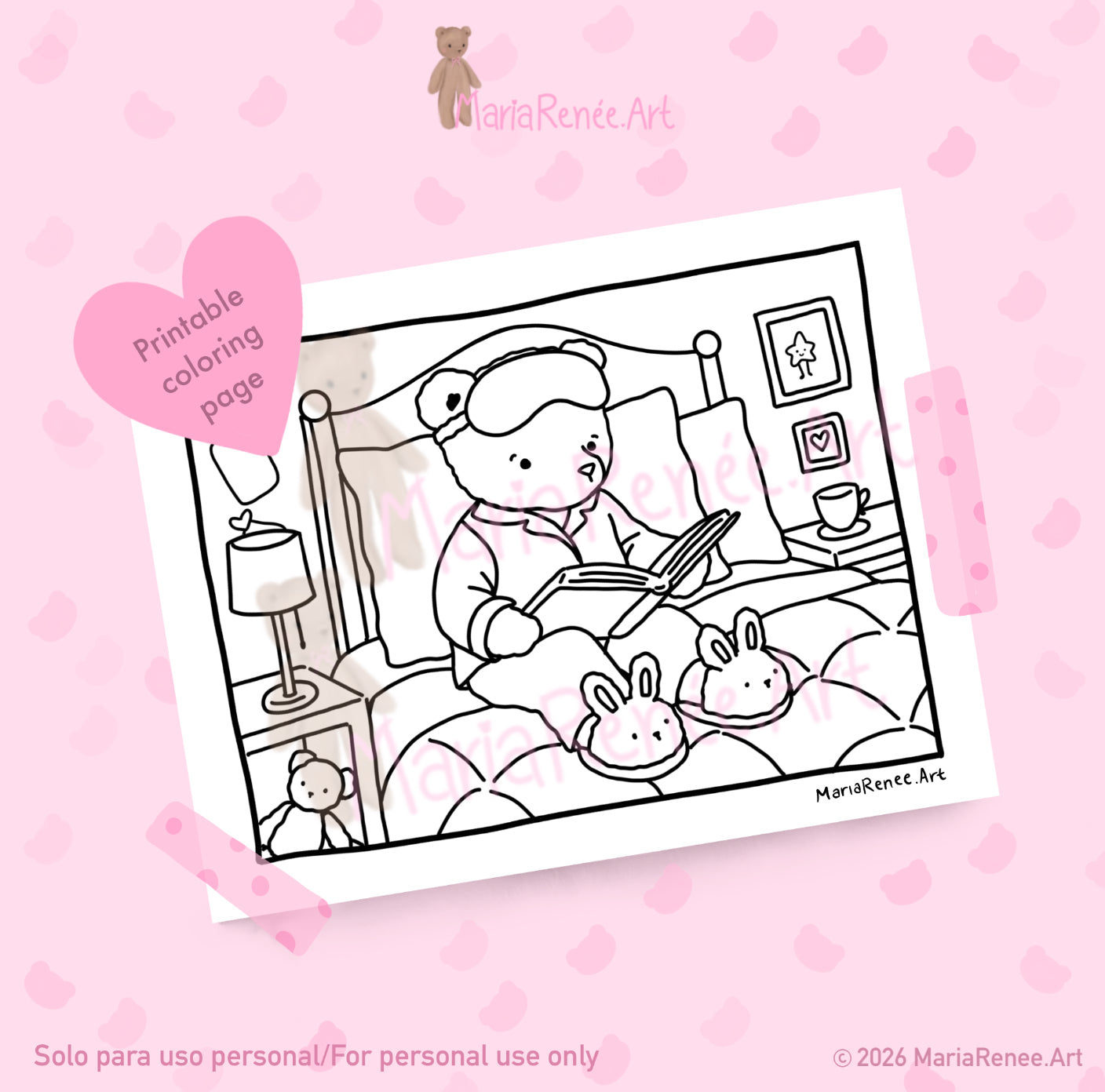 Hoja para colorear “Teddy”